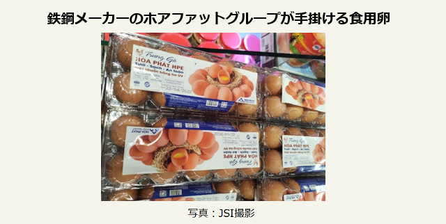 鉄鋼メーカーのホアファットグループが手掛ける食用卵