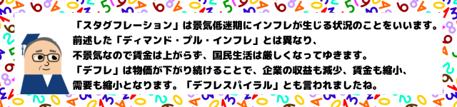 スタグフレーション、デフレの説明